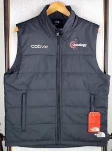 NORTH FACE X ABBVIE ONCOLOGY Size Medium Mens Insulated Puffer Vest Black NEW - Picture 1 of 20