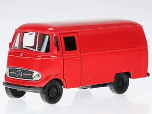Mercedes L319 furgoneta rojo coche en miniatura 43755 Welly 1:39 - Imagen 1 de 4