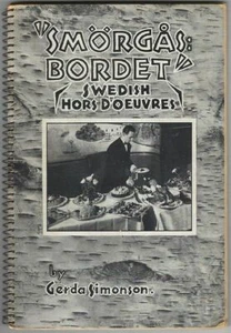 Vintage SWEDISH COOKBOOK Scandinavian Smorgasbord Wivel Restaurant NYC Appetizer - Picture 1 of 12