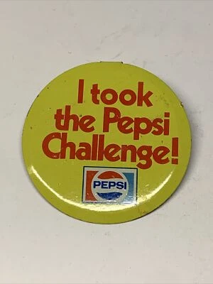 Vintage Pepsi Collectable Pin Clip back “I took the Pepsi Challenge” Promo Clamp - Image 1 of 3