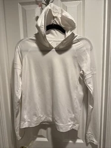 Athleta Girl Hoodie XLarge 14 Long Sleeve Pullover Hoodie White - Picture 1 of 4
