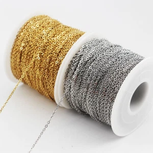 Stainless Steel Silver/Gold Link Chain Necklace Cable Chain for Jewelry Making - Picture 1 of 5