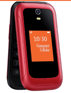 ZTE Link 2 Z2335CC Red/Black  (Consumer Cellular) GSM Unlocked - Flip Phone