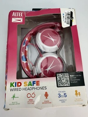 Altec Lansing Kid's Wired Over-Ear Headphones - Pink 3-5 - Image 1 of 4
