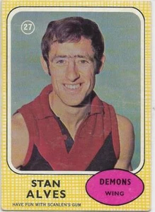 1970 Scanlens (27) Stan ALVES Melbourne # - Picture 1 of 2