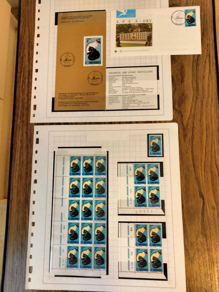 RSA-SOUTH AFRICA- MNH & USED Centenary of the S.P.C.A.  19/09/1972 - Image 1 of 3