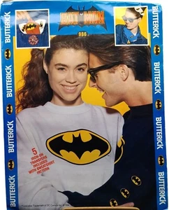 Butterick 986 Batman Sweatshirt Sewing Pattern Adult & Child Sizes Unisex - Picture 1 of 2