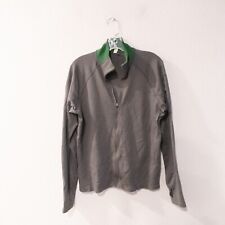 Ibex Gray Full Zip Up 100% Merino Wool Light Sweater Men's Size Large