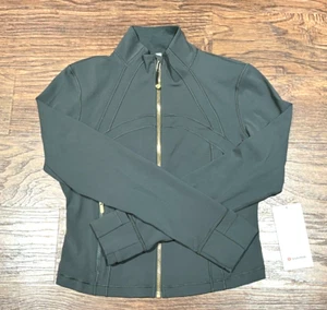 NEU Damen Lululemon Define Cropped Jacke Nulu Dark Forest/Gold Größe 12 - Bild 1 von 9