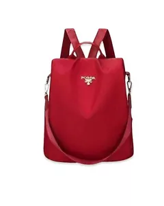 Nueva Mochila Antirrobo Multifunción Oxford Bolso de Hombro de Tela en Color Rojo - Imagen 1 de 1