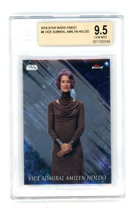 Vicealmirante Amilyn Holdo 2018 Topps Star Wars Finest #4 Laura Dern BGS 9,5 - Imagen 1 de 2