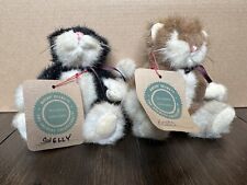 LOT of 2 Vintage BOYD’S BEAR COLLECTiON PLUSH CATS ~ 1990  Shelly & Keats.