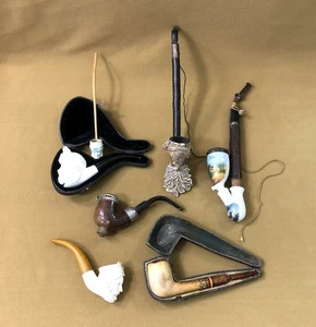 Konvolut 7 Tabakpfeifen aus Holz Schaum Porzellan u.a. Jacob Sammlung Raucher - Bild 1 von 22