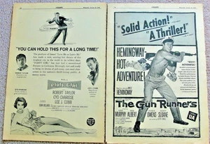 The Gun Runners/Party Girl (2) páginas anuncios de películas del periódico Variety 1958.     - Imagen 1 de 9