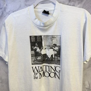 T-shirt vintage anni 80 film Aspettando la luna foto Skouras uomo L 20x25,5 - Foto 1 di 12