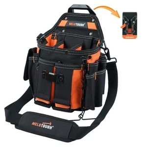 Electrician Tool Pouch Bag with Shoulder Strap Professional 16 Pockets Tool P... - Picture 1 of 9