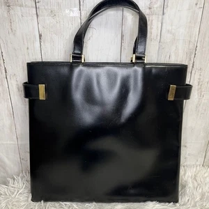Gucci Tom Ford Period All Leather Tote Bag Black Gold With Divider Good - Bild 1 von 12