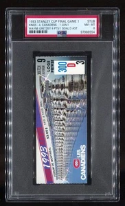 1993 Stanley Cup Finals GM 1 Wayne Gretzky 4 Pts - PSA Ticket 1993 @ Mtrl PSA 8 - Picture 1 of 2