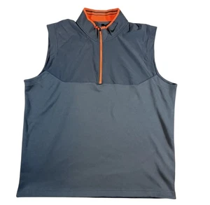 Chaleco de Golf NIKE Para Hombres Grande 1/4 Cremallera Gris Tour Performance Dri-Fit Cuello L - Imagen 1 de 9