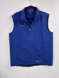 Marmot men's XL blue approach softshell vest full zip outdoor hiking outerwear - Picture 1 of 11