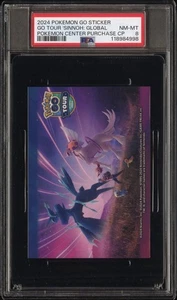 Dialga Palkia Pokemon Center Card Sticker POGO Sinnoh GO Tour 2024 PSA 8 POP 1 - Picture 1 of 6