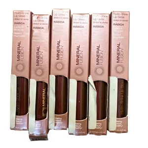 6pk Mineral Fusion Hydro Shine Lip Gloss Kyoto Vegan .15oz Each New - Picture 1 of 1