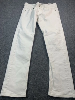 Pantalones de mezclilla informales Banana Republic para hombre talla 31x30 blancos de pierna recta Foto 1 de 4