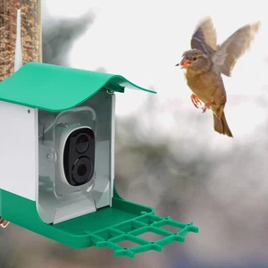 Alimentador de Pájaros con Cámara con Panel Solar AI Smart Bird House Cam Herramienta de Vista en Vivo - Imagen 1 de 10