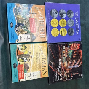 French & Italian Chinese Swedish Language Courses (Italian Missing Book) Lp Box - Picture 1 of 9