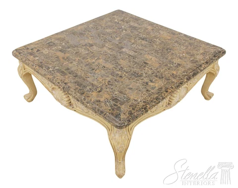 59757EC: MAITLAND SMITH Marble Top French Coffee Cocktail Table Cover