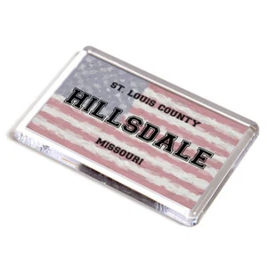 FRIDGE MAGNET - Hillsdale - St. Louis, Missouri - USA Flag - Picture 1 of 1