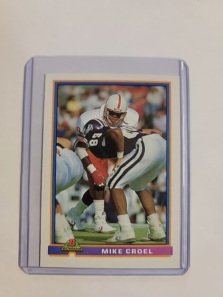 1991 Bowman Football Mike Croel Rookie Card # 142 Factory Set Break NM-MT - Image 1 of 2