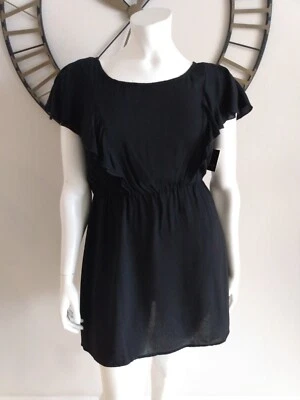 Apostrophe  Sleeveless Ruffle Top Black Mini Dress Women's Size XL - Image 1 of 4