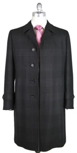 New $5350 Cesare Attolini Black Plaid Coat 38/48 - Picture 1 of 4