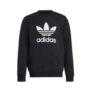 Adidas KIDS Trefoil Crewneck Sweatshirt Black Youth size L (FREE SHIPPING) - Picture 1 of 9