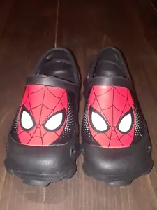 Spiderman Child's Slip On Sling Back Shoes Black And Red Marvel - Picture 1 of 11