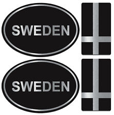 Autocollants National Drapeau Sweden Suède Suédois Argent Voiture Motorrad Auto