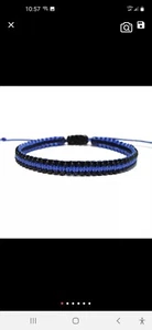 Blue Line Support Police Officer Bracelet New - Picture 1 of 4