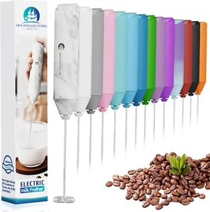 Powerful Milk Frother Handheld Foam Maker, Mini Whisk Drink Mixer for Coffee, Ca - Picture 1 of 12