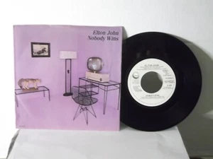Elton John,Geffen 49722"Nobody Wins",US,7" 45 with P/S,1981 PROMO classic,Mint - Picture 1 of 3