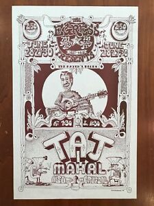 EGRESS Concert Poster,  1st Print, TAJ MAHAL, 1973. NM!