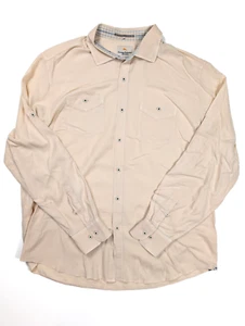 Tommy Bahama Island Modern Fit Beige Button Long Sleeve Shirt Men's Size XL - Picture 1 of 6