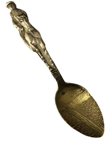 🔥🔥Edwardian Shepard sterling silver Roosevelt on horseback spoon JL 041121eFD Cover