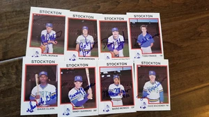 1987 PROCARDS STOCKTON PORTS BREWERS SIGNED AUTO CARD LOT OF 8 ROB DERKSEN - Picture 1 of 1