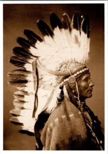 Elote Jicarilla Apache en tocado completo de 1900 foto postal a109 - Imagen 1 de 2