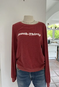 Wildfox "Snack-Thirty" Red Sweatshirt, Size S - Picture 1 of 5
