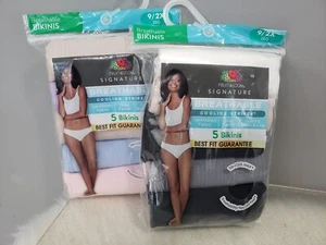 NEW 10 PAIR FRUIT OF THE LOOM Breathable Signature Bikini Panties Cooling Stripe - Picture 1 of 6