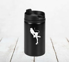 Devil Girl Silhouette Laser Engraved Thermo Coffee Tumbler Travel Mug Cup