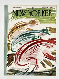Original April 2, 1961 New Yorker Cover: Jockeys line up on horse race day - Picture 1 of 1