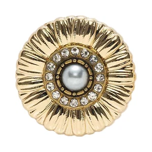 5pcs Enamel Pearl Retro Metal Shank Button Sewing Coat Jacket Crafts Gift Decor - Picture 1 of 19